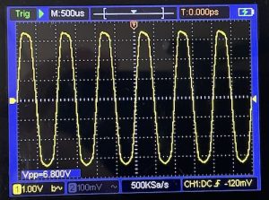 Scope measurement showing clipping.