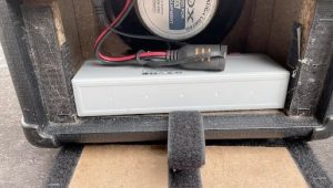 Lucas battery used for busking amp