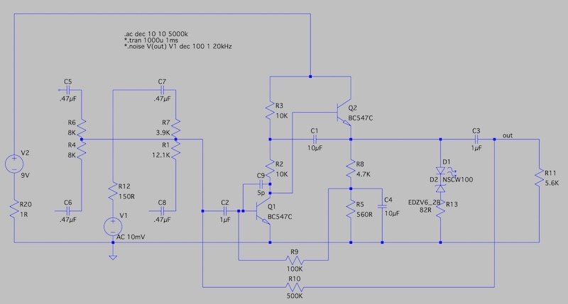 LT spice simulation schematic